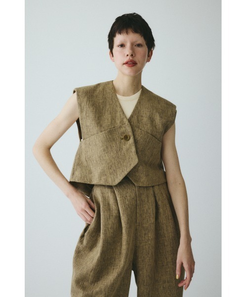 HeRIN.CYE(ヘリンドットサイ)の「Tweed butcher vest / ツイードブッチャーベスト(ベスト・レディース・ブラック/ライトブルー/ベージュ・FREE)」の11枚目の写真