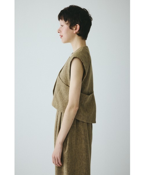 HeRIN.CYE(ヘリンドットサイ)の「Tweed butcher vest / ツイードブッチャーベスト(ベスト・レディース・ブラック/ライトブルー/ベージュ・FREE)」の12枚目の写真