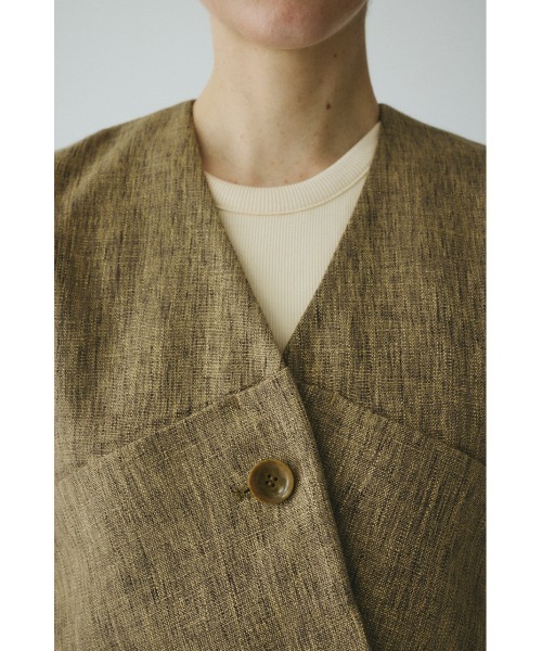 HeRIN.CYE(ヘリンドットサイ)の「Tweed butcher vest / ツイードブッチャーベスト(ベスト・レディース・ブラック/ライトブルー/ベージュ・FREE)」の14枚目の写真