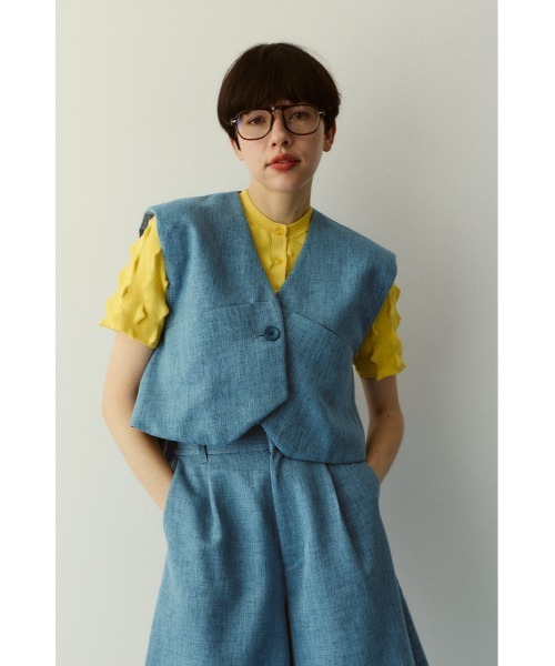 HeRIN.CYE ベスト ブルー FREEサイズ セール】HeRIN.CYE｜ヘリンドットサイのベスト（ブルー・ネイビー/青色