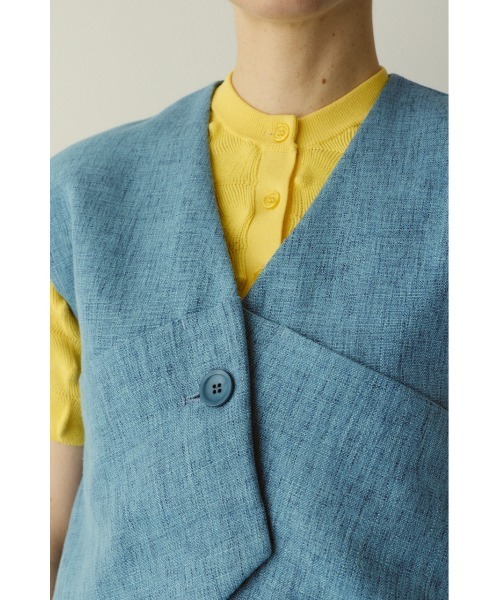 HeRIN.CYE(ヘリンドットサイ)の「Tweed butcher vest / ツイードブッチャーベスト(ベスト・レディース・ブラック/ライトブルー/ベージュ・FREE)」の22枚目の写真