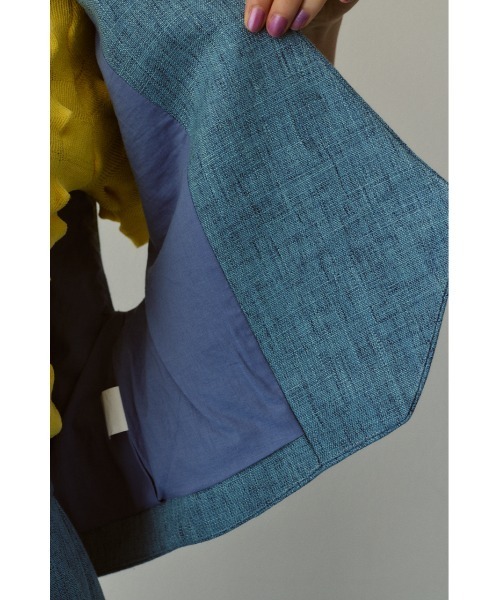 HeRIN.CYE(ヘリンドットサイ)の「Tweed butcher vest / ツイードブッチャーベスト(ベスト・レディース・ブラック/ライトブルー/ベージュ・FREE)」の4枚目の写真