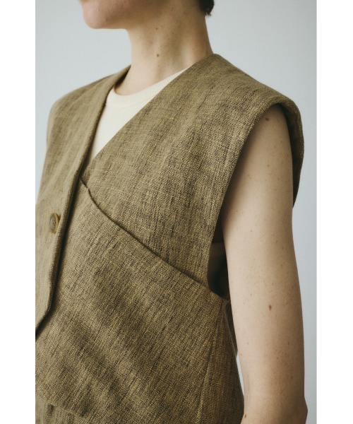 HeRIN.CYE(ヘリンドットサイ)の「Tweed butcher vest / ツイードブッチャーベスト(ベスト・レディース・ブラック/ライトブルー/ベージュ・FREE)」の18枚目の写真