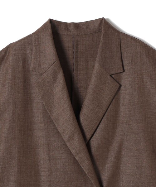 SHIPS（シップス）の「【実力派ベーシック】〈接触冷感/UVカット/吸水速乾/洗濯機可能〉SUUSUU フレンチ スリーブ  ジャケット（テーラードジャケット・レディース・ブラウン/ダークグレー・ONE SIZE）」の14枚目の写真