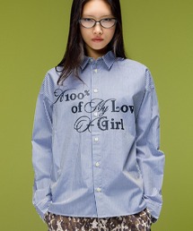 X-girl | MIX FONT LOGO L/S SHIRT(シャツ/ブラウス)