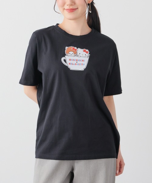 Honeys(ハニーズ)の「モンチッチ×サンリオキャラクターズ/Tシャツ(Tシャツ/カットソー・レディース・ピンク/ブラック/オートミール/ホワイト・3L/L/LL/M/S/SS)」の11枚目の写真