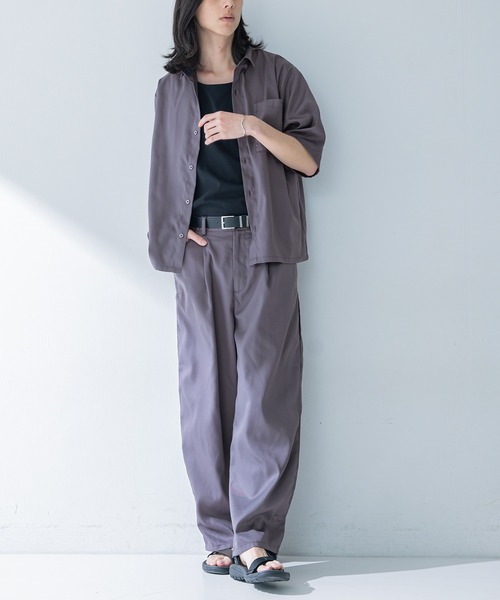MDR(エムディアール)の「レギュラーカラーシャツセットアップ【セットアップ2点セット】(セットアップ・メンズ・ネイビー/グレー/ブラック・L/M)」の2枚目の写真