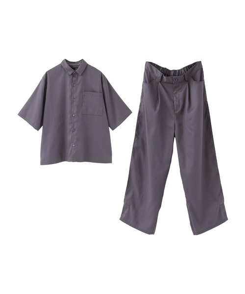 MDR(エムディアール)の「レギュラーカラーシャツセットアップ【セットアップ2点セット】(セットアップ・メンズ・ネイビー/グレー/ブラック・L/M)」の5枚目の写真