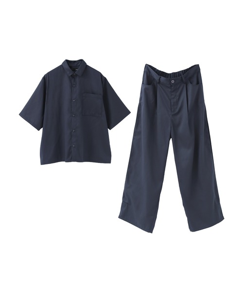 MDR(エムディアール)の「レギュラーカラーシャツセットアップ【セットアップ2点セット】(セットアップ・メンズ・ネイビー/グレー/ブラック・L/M)」の4枚目の写真