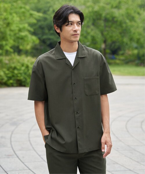 ikka（イッカ）の「【MonoMax × 小泉孝太郎】Reflax(R)冷感UVオープンカラーシャツ「小泉孝太郎さん着用モデル」（シャツ/ブラウス・メンズ・ブラウン系その他/ネイビー/チャコール/ターコイズブルー/グリーン/ライトグレー・M/S/XL/L）」の5枚目の写真