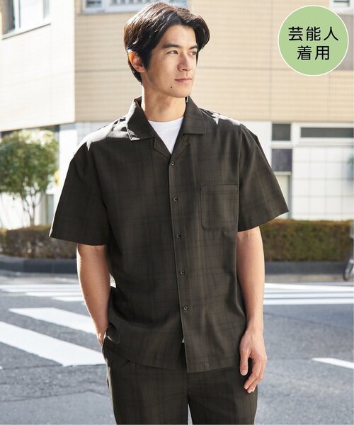 ikka（イッカ）の「【MonoMax × 小泉孝太郎】Reflax(R)冷感UVオープンカラーシャツ「小泉孝太郎さん着用モデル」（シャツ/ブラウス・メンズ・ブラウン系その他/ネイビー/チャコール/ターコイズブルー/グリーン/ライトグレー・M/S/XL/L）」の3枚目の写真