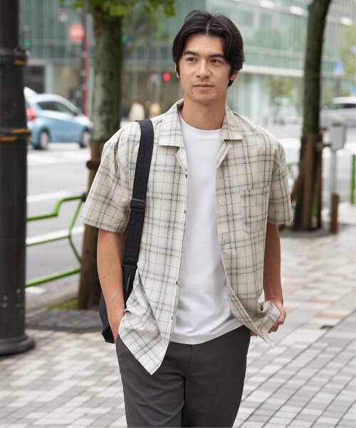 ikka（イッカ）の「【MonoMax × 小泉孝太郎】Reflax(R)冷感UVオープンカラーシャツ「小泉孝太郎さん着用モデル」（シャツ/ブラウス・メンズ・ブラウン系その他/ネイビー/チャコール/ターコイズブルー/グリーン/ライトグレー・M/S/XL/L）」の2枚目の写真