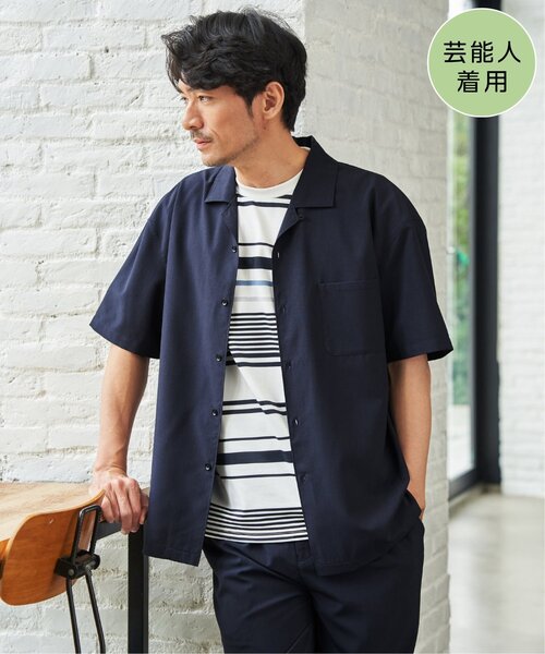 ikka（イッカ）の「【MonoMax × 小泉孝太郎】Reflax(R)冷感UVオープンカラーシャツ「小泉孝太郎さん着用モデル」（シャツ/ブラウス・メンズ・ブラウン系その他/ネイビー/チャコール/ターコイズブルー/グリーン/ライトグレー・M/S/XL/L）」の10枚目の写真