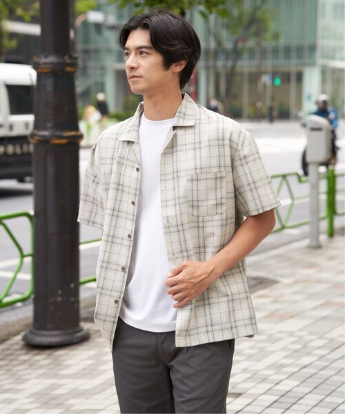 ikka（イッカ）の「【MonoMax × 小泉孝太郎】Reflax(R)冷感UVオープンカラーシャツ「小泉孝太郎さん着用モデル」（シャツ/ブラウス・メンズ・ブラウン系その他/ネイビー/チャコール/ターコイズブルー/グリーン/ライトグレー・M/S/XL/L）」の16枚目の写真