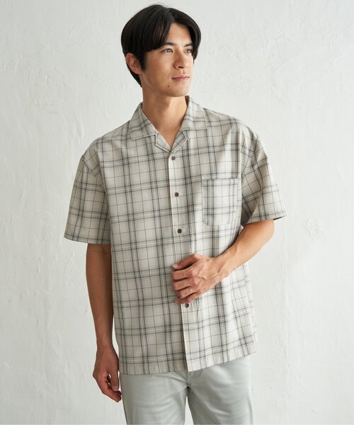 ikka（イッカ）の「【MonoMax × 小泉孝太郎】Reflax(R)冷感UVオープンカラーシャツ「小泉孝太郎さん着用モデル」（シャツ/ブラウス・メンズ・ブラウン系その他/ネイビー/チャコール/ターコイズブルー/グリーン/ライトグレー・M/S/XL/L）」の19枚目の写真