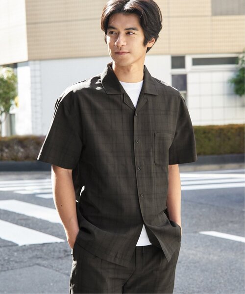 ikka（イッカ）の「【MonoMax × 小泉孝太郎】Reflax(R)冷感UVオープンカラーシャツ「小泉孝太郎さん着用モデル」（シャツ/ブラウス・メンズ・ブラウン系その他/ネイビー/チャコール/ターコイズブルー/グリーン/ライトグレー・M/S/XL/L）」の10枚目の写真