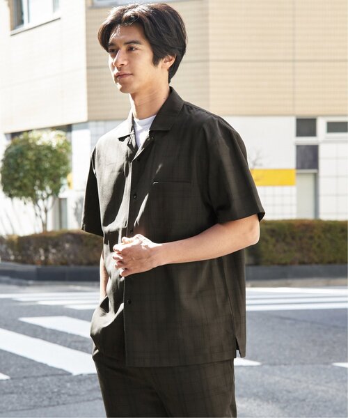 ikka（イッカ）の「【MonoMax × 小泉孝太郎】Reflax(R)冷感UVオープンカラーシャツ「小泉孝太郎さん着用モデル」（シャツ/ブラウス・メンズ・ブラウン系その他/ネイビー/チャコール/ターコイズブルー/グリーン/ライトグレー・M/S/XL/L）」の11枚目の写真