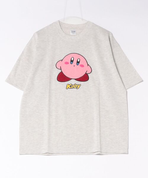 Rendez-Vous(ランデヴー)の「【 Kirby 】 星のカービー サガラ刺繍半袖Tシャツ 26S5(Tシャツ/カットソー・レディース・ブラック/オートミール・MEDIUM/LARGE)」の2枚目の写真