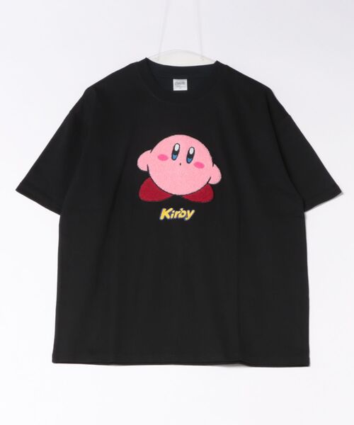 Rendez-Vous(ランデヴー)の「【 Kirby 】 星のカービー サガラ刺繍半袖Tシャツ 26S5(Tシャツ/カットソー・レディース・ブラック/オートミール・MEDIUM/LARGE)」の1枚目の写真