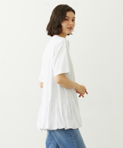 MILKFED.(ミルクフェド)の「BALLOON TUNIC(Tシャツ/カットソー・レディース・ベージュ/ブラック/ホワイト・ONE SIZE)」の15枚目の写真
