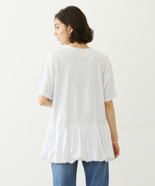 MILKFED.(ミルクフェド)の「BALLOON TUNIC(Tシャツ/カットソー・レディース・ベージュ/ブラック/ホワイト・ONE SIZE)」の16枚目の写真