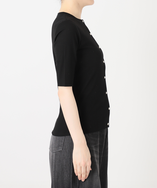 IENA LA BOUCLE(イエナラブークル)の「IENA LA BOUCLE コットンリブスナップハーフスリーブカーディガン(Tシャツ/カットソー・レディース・ブラウン/ブラック・FREE)」の21枚目の写真