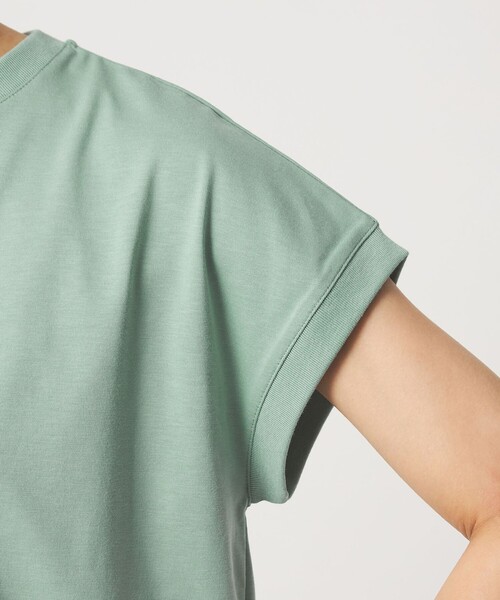 green label relaxing（グリーンレーベルリラクシング）の「バックスリット   プルオーバー カットソー 制菌（Tシャツ/カットソー・レディース・ダークグレー/オフホワイト/ブラウン/ライム・FREE）」の13枚目の写真