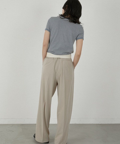LA PEAU DE GEM(ラポドゥジェム)の「【LA PEAU DE GEM】hemp border tee/ヘンプボーダーT(Tシャツ/カットソー・レディース・ブラック/ブルー・FREE)」の9枚目の写真