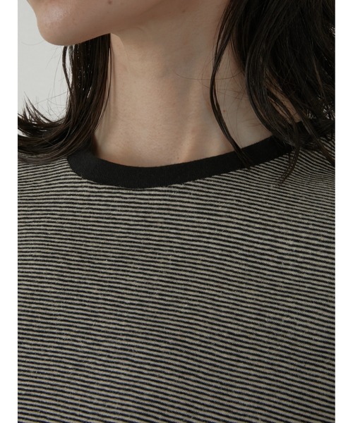 LA PEAU DE GEM(ラポドゥジェム)の「【LA PEAU DE GEM】hemp border tee/ヘンプボーダーT(Tシャツ/カットソー・レディース・ブラック/ブルー・FREE)」の20枚目の写真
