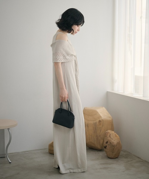 LAULEN(ローレン)の「multi way shawl set american sleeve dress /マルチウェイショールセット アメリカンスリーブドレス(ワンピース・レディース・グレー/ブラック・FREE)」の21枚目の写真
