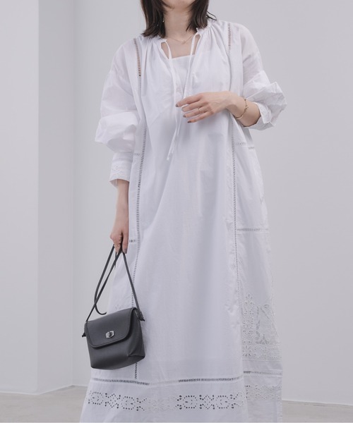 Pqran(クラン)の「カットワーク刺繍カフタンワンピース(ワンピース・レディース・ブラック/オフホワイト・FREE)」の19枚目の写真