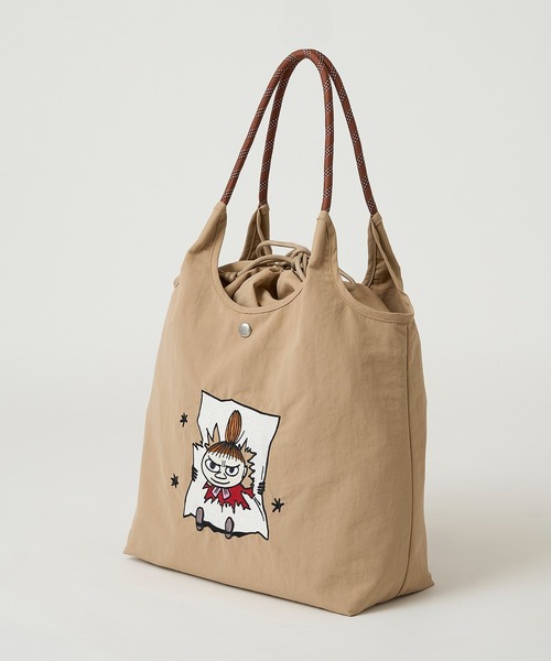 MOOMIN(ムーミン)の「【MOOMIN】(ムーミン) 軽量 A4 B4収納 軽撥水 刺繍 マルシェバッグ RMPK-06HR(トートバッグ・レディース・ライトグレー/ネイビー/ベージュ/カーキ・ONE SIZE)」の5枚目の写真