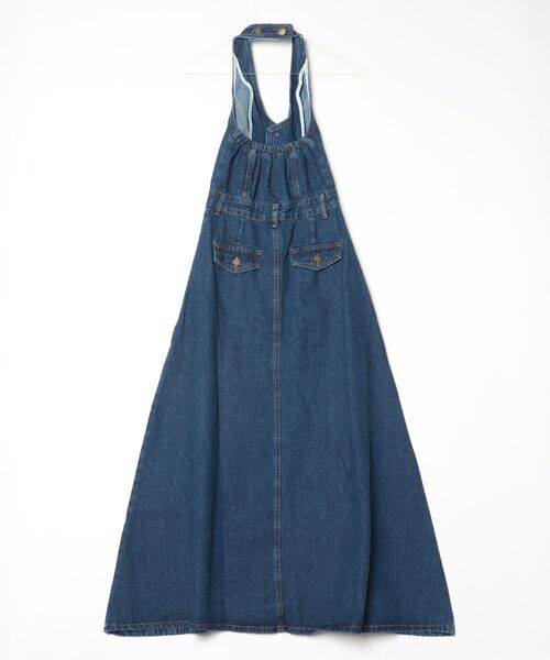 YUGA(ユーガ)の「YUGA_YGMC Korean-style Halter neck denim long dress(ワンピース・レディース・インディゴブルー・FREE)」の2枚目の写真