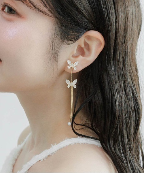 RANDA(ランダ)の「【Butterfly Collection】バタフライイヤリング(イヤリング・レディース・シルバー/ゴールド・FREE)」の10枚目の写真