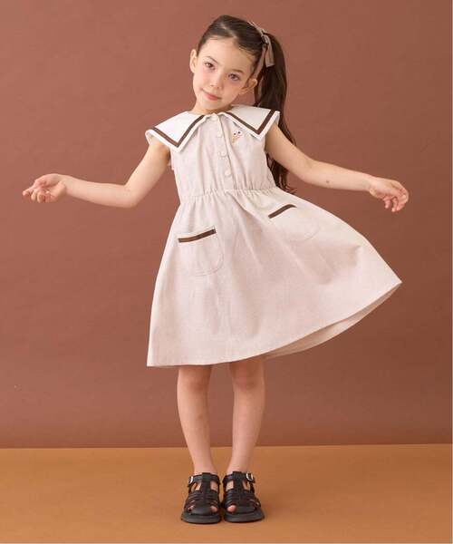 新品未使用♡110㎝♡petit mine♡フォーマル♡ワンピース♡送料無料♡ サーティワン アイスクリーム】セーラーカラーワンピース(ヘアゴム付き