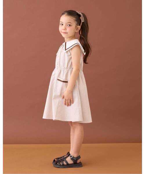 Lycee mine(リセマイン)の「【サーティワン アイスクリーム】セーラーカラーワンピース(ヘアゴム付き)(シャツワンピース・キッズ・サックスブルー/ピンク/モカ・110cm/90cm/140cm/130cm/120cm/100cm)」の19枚目の写真