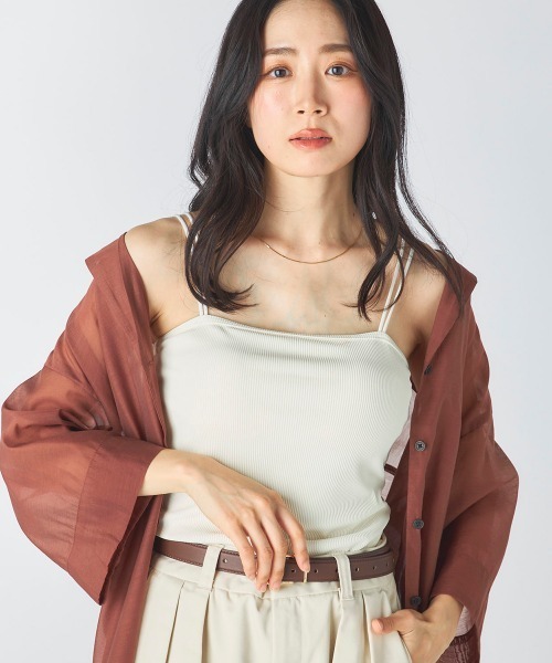 Ocean Pacific(オーシャンパシフィック)の「【OP:オーピー】レディース水陸両用カップ付きキャミソール ヨガ フィットネス(キャミソール・レディース・アイボリー/ブラウン系その他/ホワイト×ブラック/ブラック・SMALL/LARGE/MEDIUM)」の11枚目の写真