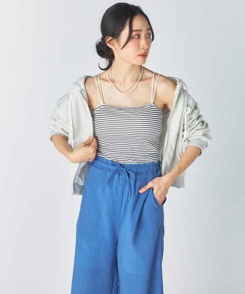 Ocean Pacific(オーシャンパシフィック)の「【OP:オーピー】レディース水陸両用カップ付きキャミソール ヨガ フィットネス(キャミソール・レディース・アイボリー/ブラウン系その他/ホワイト×ブラック/ブラック・SMALL/LARGE/MEDIUM)」の19枚目の写真