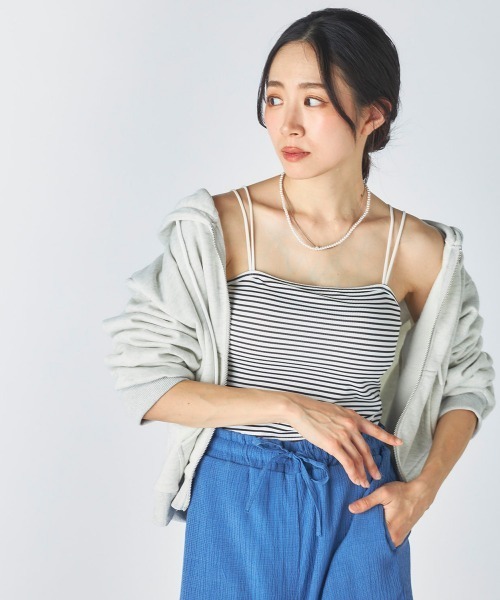 Ocean Pacific(オーシャンパシフィック)の「【OP:オーピー】レディース水陸両用カップ付きキャミソール ヨガ フィットネス(キャミソール・レディース・アイボリー/ブラウン系その他/ホワイト×ブラック/ブラック・SMALL/LARGE/MEDIUM)」の20枚目の写真
