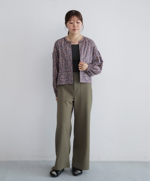 NOMBRE IMPAIR(ノンブルアンペール)の「ペイズリーストライプ パフスリーブボレロ(シャツ/ブラウス・レディース・ボルドー/ブラウン・FREE)」の3枚目の写真
