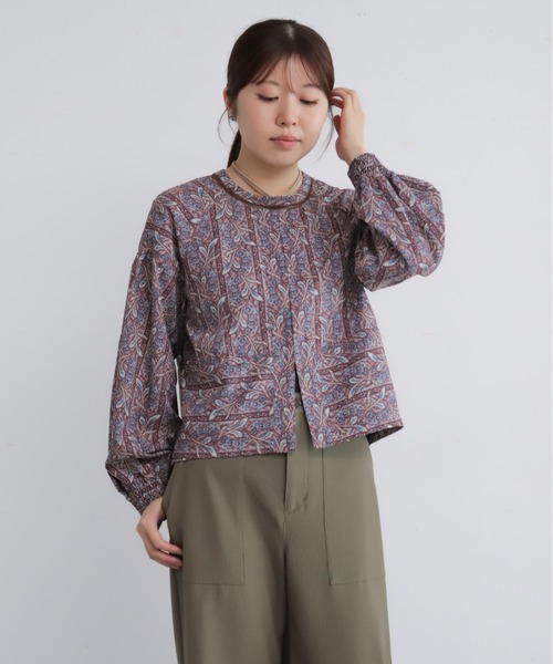NOMBRE IMPAIR(ノンブルアンペール)の「ペイズリーストライプ パフスリーブボレロ(シャツ/ブラウス・レディース・ボルドー/ブラウン・FREE)」の9枚目の写真