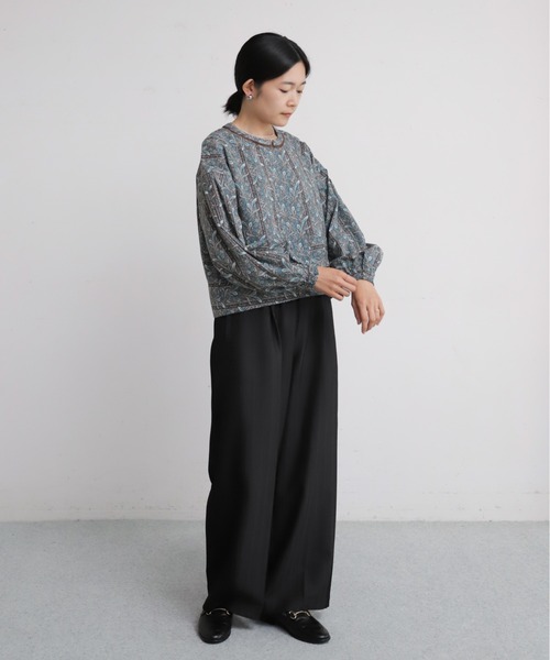 NOMBRE IMPAIR(ノンブルアンペール)の「ペイズリーストライプ パフスリーブボレロ(シャツ/ブラウス・レディース・ボルドー/ブラウン・FREE)」の22枚目の写真