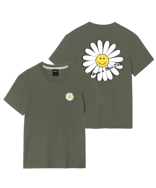 OKSTAR(オクスター)の「ナイスデイフラワーバンファルティ(Tシャツ/カットソー・レディース・ホワイト/ライトベージュ/ダークグレー/カーキ/ダークブルー/クリーム/ライトグレー/ブラック/ネイビー/グレー/ダークグリーン・SMALL/MEDIUM/LARGE/X-LARGE/2XL/3XL/4XL)」の13枚目の写真