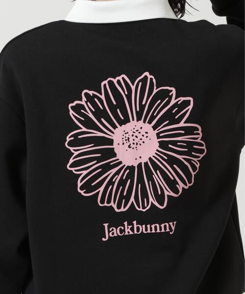 Jack Bunny!!(ジャックバニー)の「【Jack Bunny!!】ハイゲージダブルフェイス長袖ポロシャツ(ポロシャツ・レディース・ブルー・MEDIUM)」の10枚目の写真