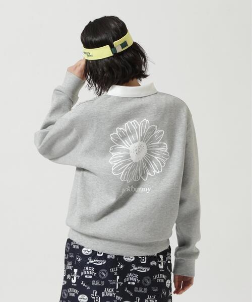 Jack Bunny!!(ジャックバニー)の「【Jack Bunny!!】ハイゲージダブルフェイス長袖ポロシャツ(ポロシャツ・レディース・ブルー・MEDIUM)」の17枚目の写真