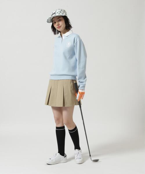 Jack Bunny!!(ジャックバニー)の「【Jack Bunny!!】ハイゲージダブルフェイス長袖ポロシャツ(ポロシャツ・レディース・ブルー・MEDIUM)」の20枚目の写真