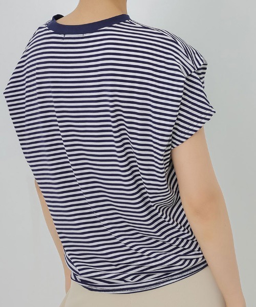 Flugge(フラッジー)の「フレアスリーブボーダーT(Tシャツ/カットソー・レディース・ブラウン/ネイビー・LARGE/MEDIUM)」の8枚目の写真