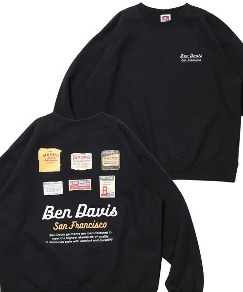 BEN DAVIS(ベンデイビス)の「【BEN DAVIS(ベンデイビス)】Graphic Sweatshirt / スウェット クルーネック グラフィック 裏起毛 ユニセックス(スウェット・メンズ・ブラック/グレー/ダークグリーン・LARGE/MEDIUM/X-LARGE)」の8枚目の写真