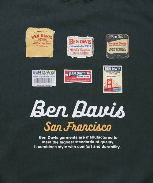 BEN DAVIS(ベンデイビス)の「【BEN DAVIS(ベンデイビス)】Graphic Sweatshirt / スウェット クルーネック グラフィック 裏起毛 ユニセックス(スウェット・メンズ・ブラック/グレー/ダークグリーン・LARGE/MEDIUM/X-LARGE)」の22枚目の写真