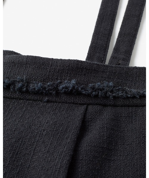 DoCLASSE（ ドゥクラッセ）の「ブッチャー織り・サスペンダー付ワイドパンツ（その他パンツ・レディース・オフホワイト/ブラック・11/13/9）」の10枚目の写真